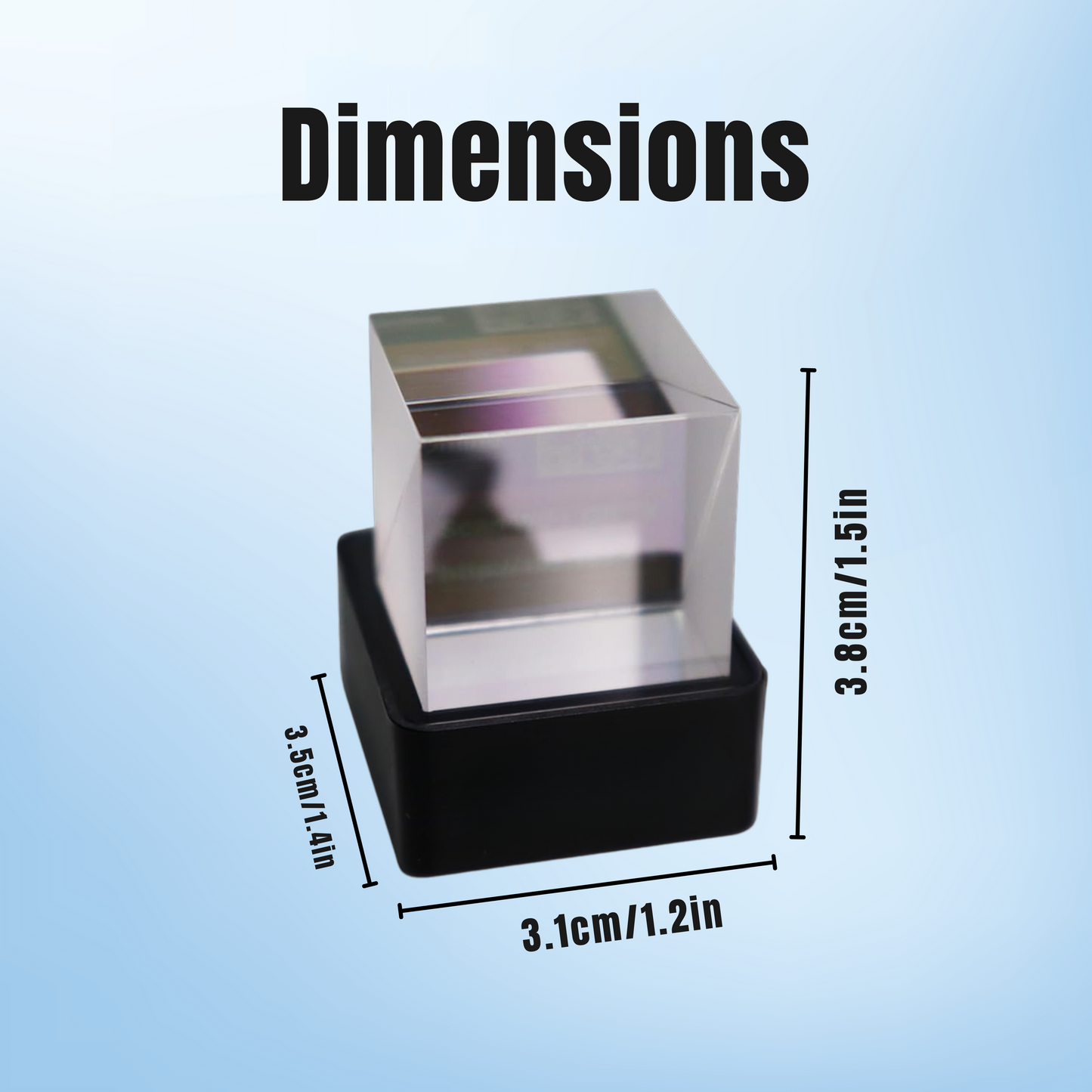 Cubo de cristal holográfico